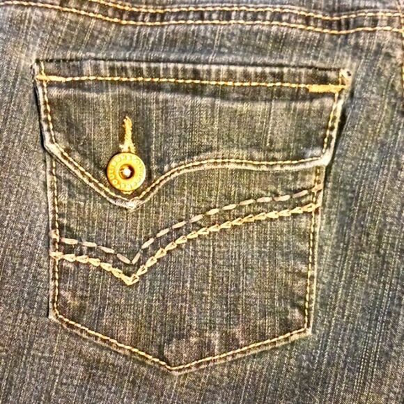 OUTLOOKS Straight Leg Jeans Low Rise Stretch Button Pockets Size 1 27x31 - Picture 6 of 11